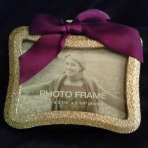 NWT Bath & Body 3.25"x2.25" Gold Glitter Frame